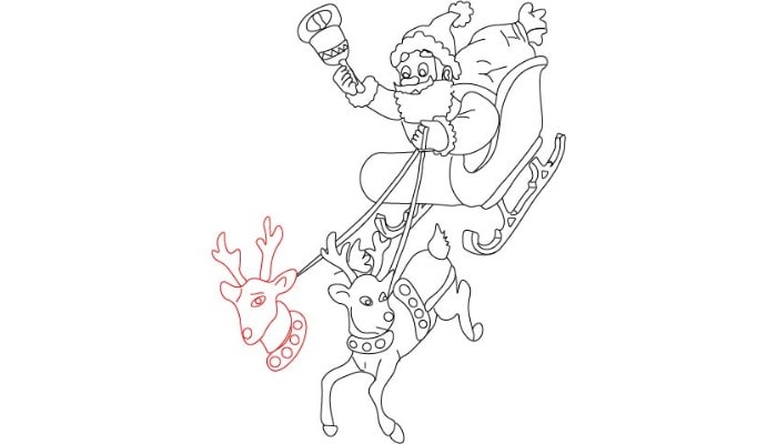 Drawing Santa Claus Easy step10