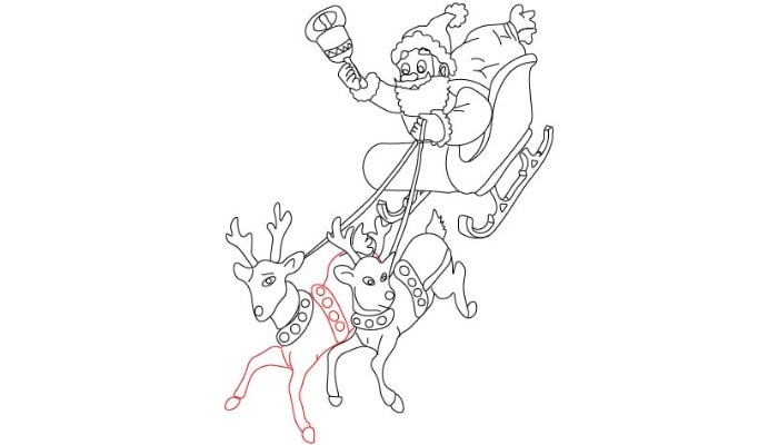 Drawing Santa Claus Easy step11