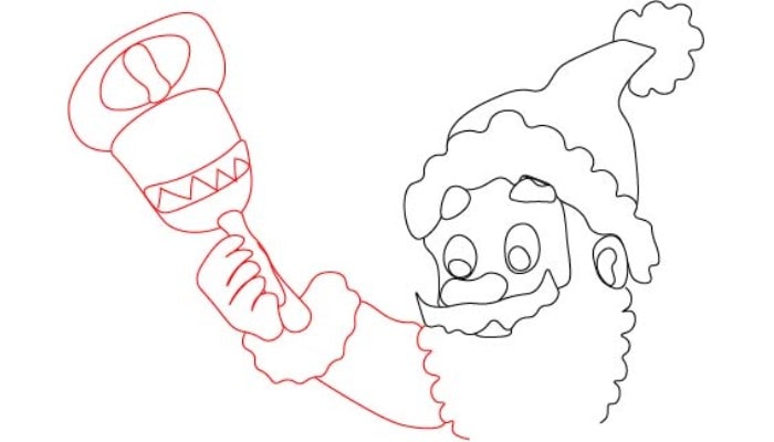Drawing Santa Claus Easy step3