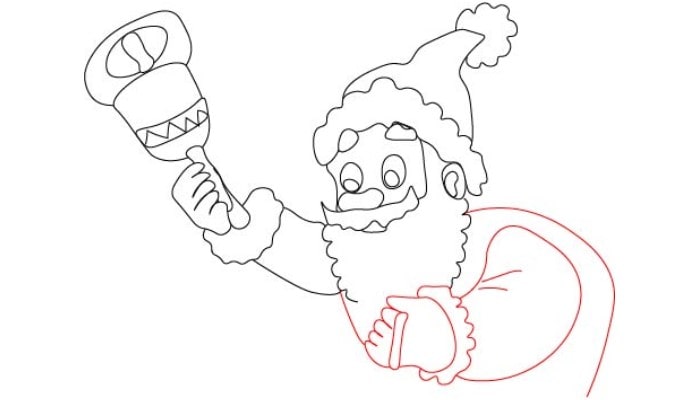Drawing Santa Claus Easy step4
