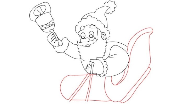 Drawing Santa Claus Easy step5