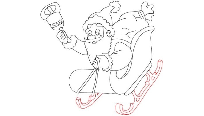 Drawing Santa Claus Easy step7