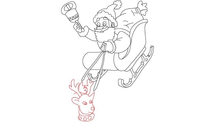 Drawing Santa Claus Easy step8