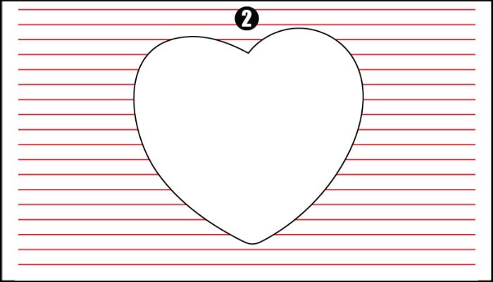 How To Draw 3d Heart step2