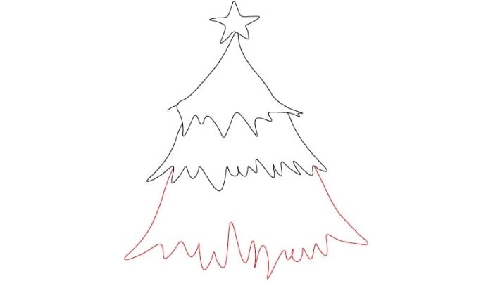 How To Draw Christmas Tree step3
