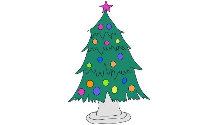 How To Draw Christmas Tree - Step By Step - Cool Drawing Idea