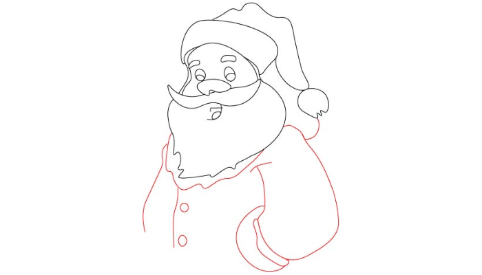 How To Draw Santa Claus step3