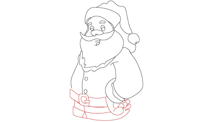 How To Draw Santa Claus step4