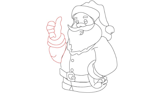 How To Draw Santa Claus step5