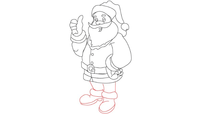 How To Draw Santa Claus step6
