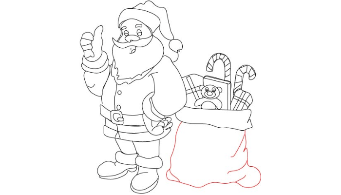 How To Draw Santa Claus step8