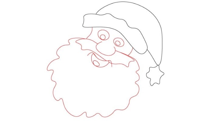 Santa Claus drawing step2