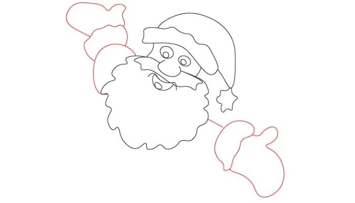 Santa Claus drawing step3