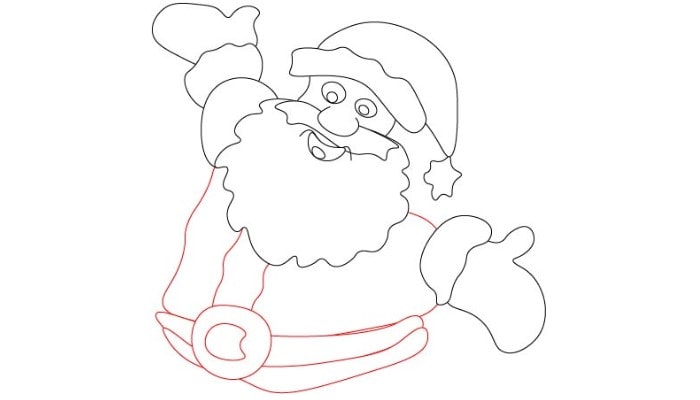 Santa Claus drawing step4