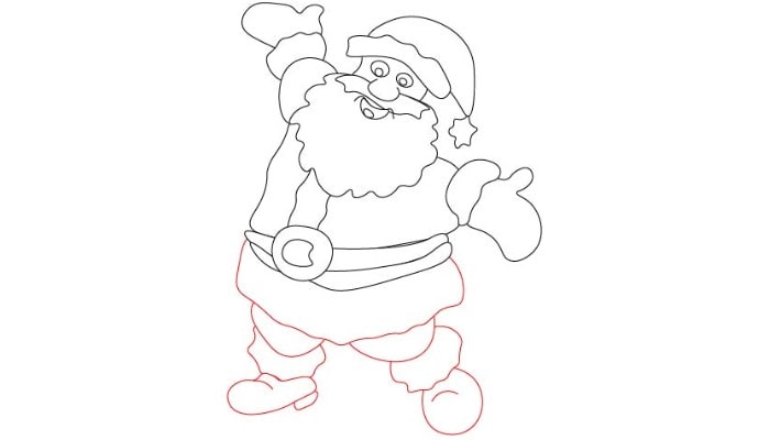 Santa Claus drawing step5