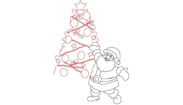 Santa Claus drawing step6