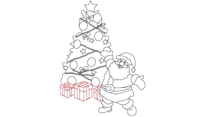 Santa Claus drawing step7
