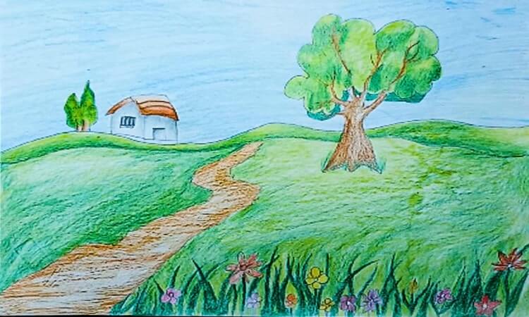 Landscape Drawing Ideas - For Beginners Step By Step - Cool Drawing Idea