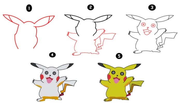 How To Draw Pikachu - Step by Step - Cool Drawing Idea
