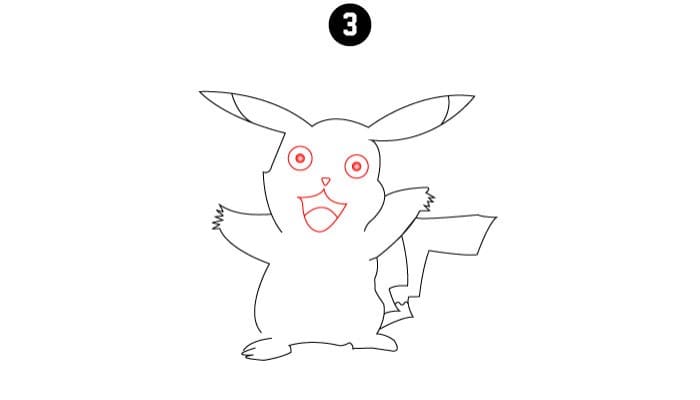 How To Draw Pikachu Step3