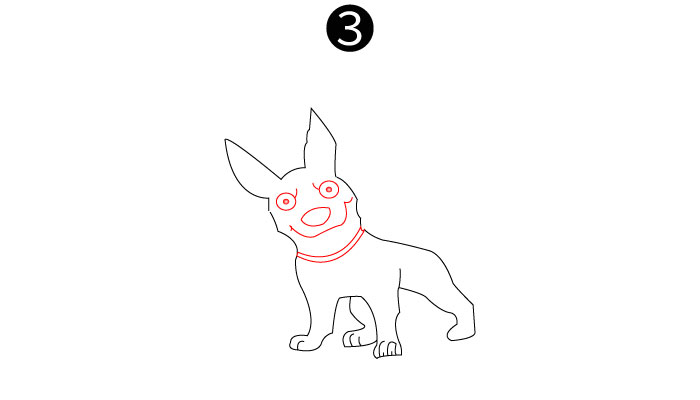 Simple Dog Drawing step 3