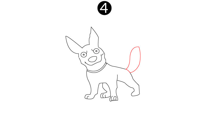 Simple Dog Drawing step 4