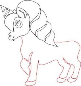 how to draw unicorn step by step