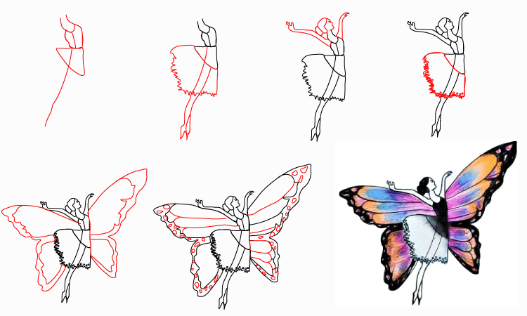 fairy girl drawing step by step