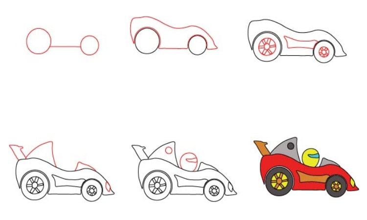 Car Drawing - Step By Step Tutorial - Cool Drawing Idea