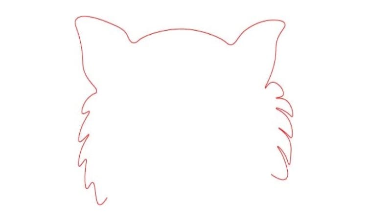 Cat Cartoon Drawing Step1