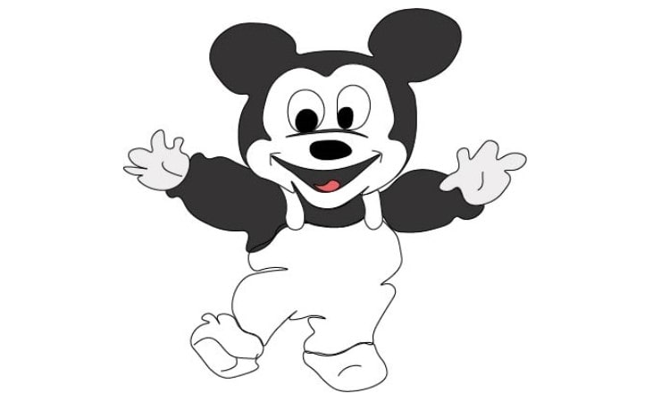 mickey mouse drawing easy