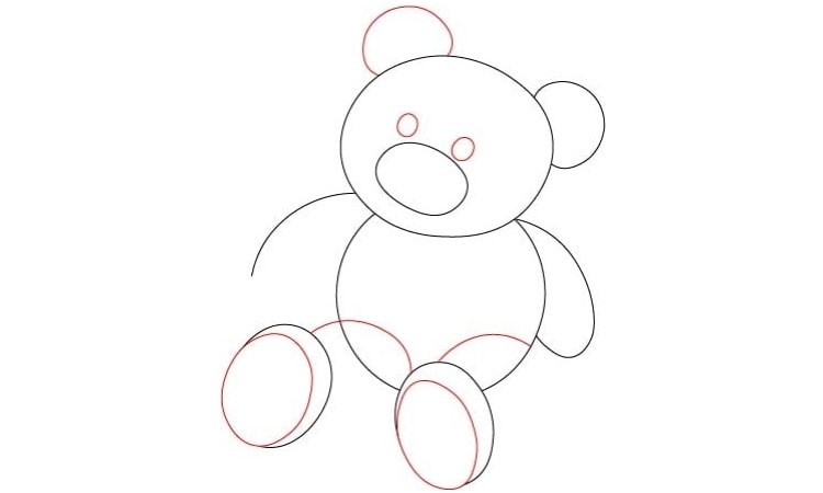 Cartoon Bear Drawing step3