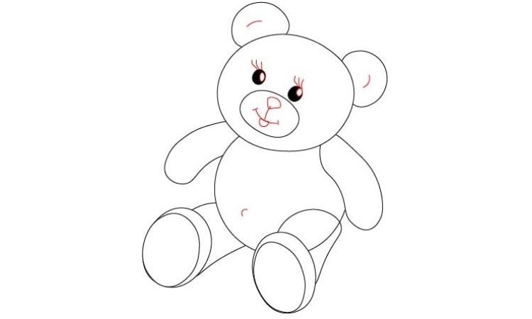 Cartoon Bear Drawing step4