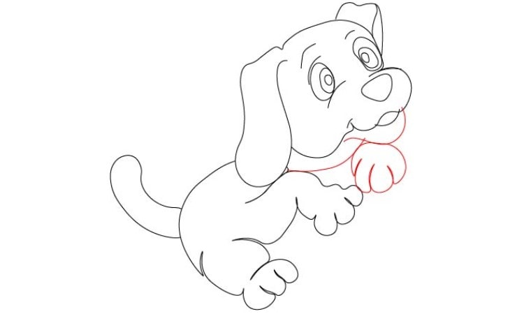 Cartoon Dog Drawing step4