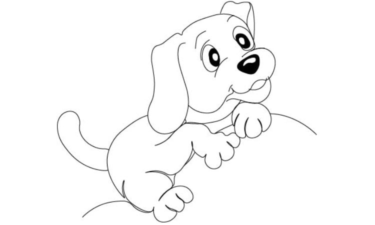 Cartoon Dog Drawing step6