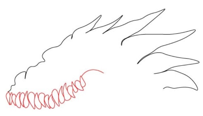 Chinese Dragon Drawing step2