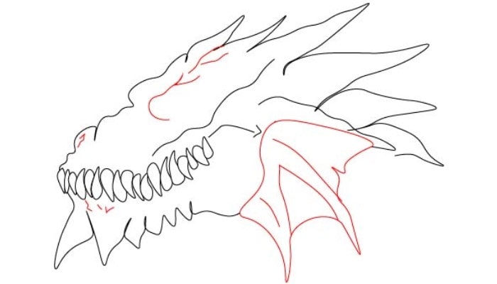 Chinese Dragon Drawing step4