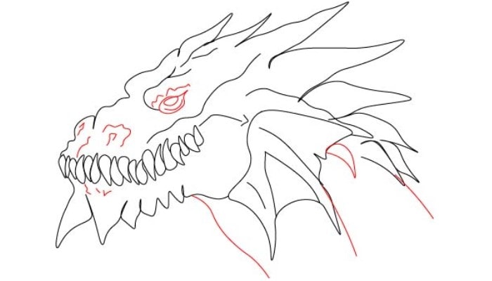 awesome dragon drawings easy