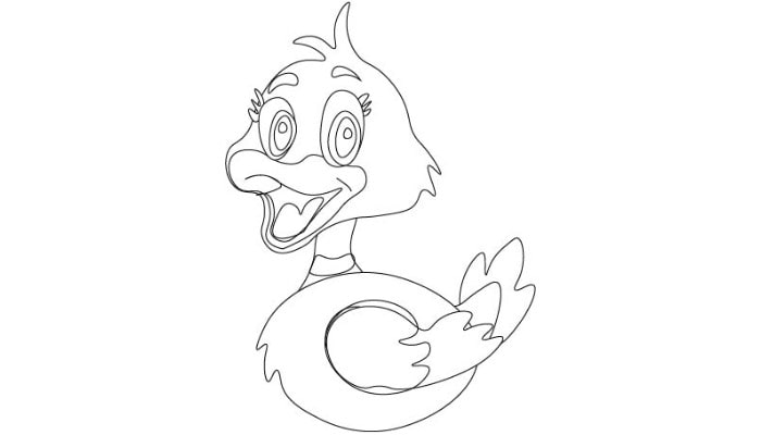 Cute Duck Drawing step7