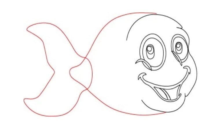 Goldfish Drawing Step3