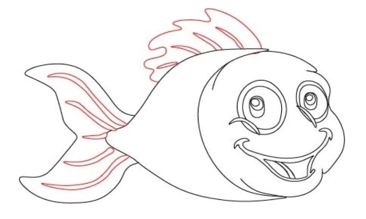 Goldfish Drawing Step4