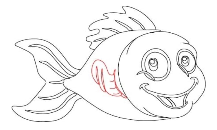Goldfish Drawing step5
