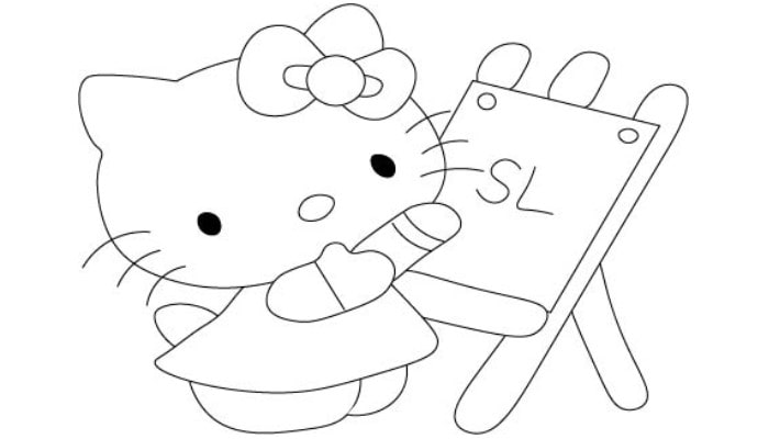 Hello Kitty Drawing step3