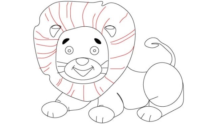 How To Draw A Lion step7