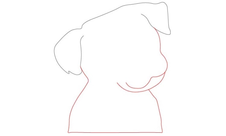 How to Draw a Dog step2