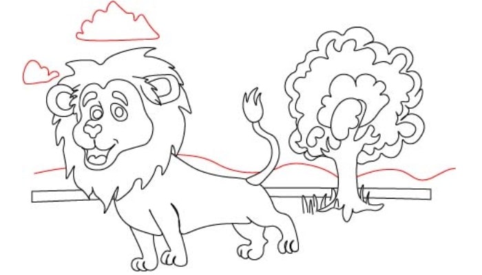 Lion Drawing step5