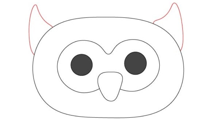 Owl Drawing step5