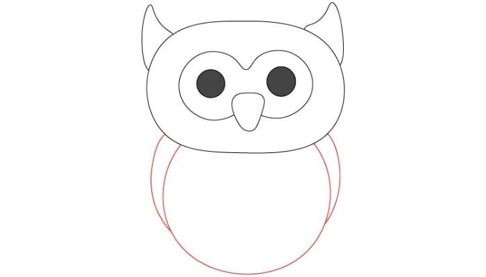 Owl Drawing step6