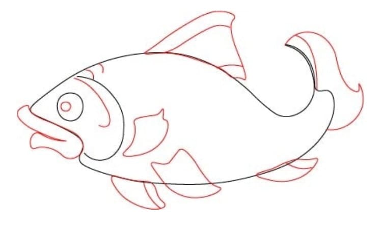 Fish Drawing - Step By Step Tutorials - Cool Drawing Idea