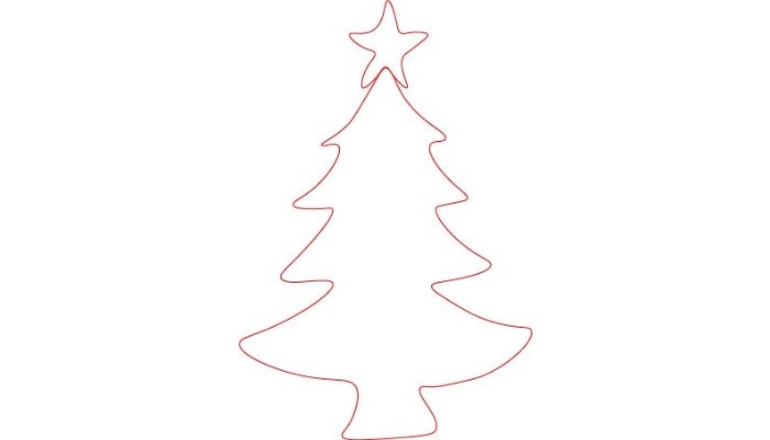 Christmas tree drawing step1
